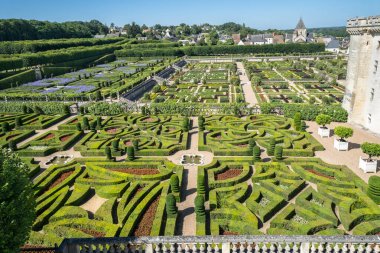 Ünlü ortaçağ kalesi Chateau Villandry, Fransa