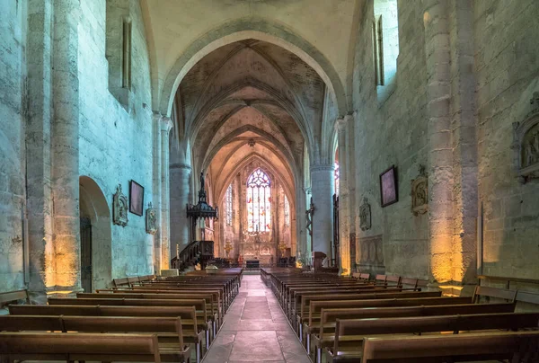 Old Monolithic Church Saint Emilion Village Bordeaux France — Stock Photo, Image