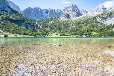Seebensee lake and Dragonkopf peak, Ehrwald, Austria