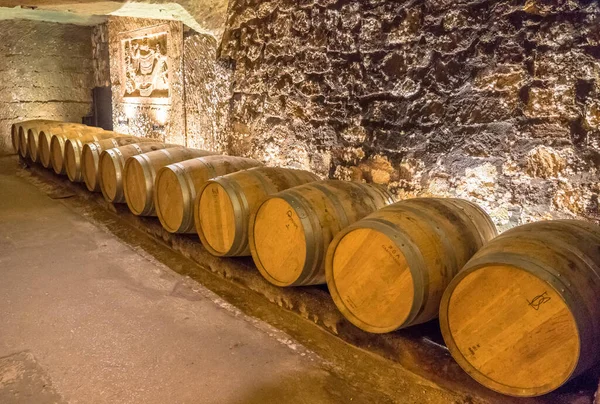 Chateau Cellar Medieval Village Saint Emilion Bordeaux France — стоковое фото