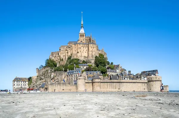 Weltberühmte Abtei Mont Saint Michel Frankreich — Stockfoto