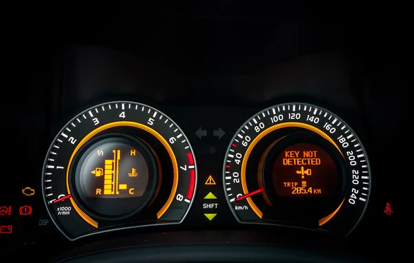 Car speed meter closeup — Stock Photo, Image