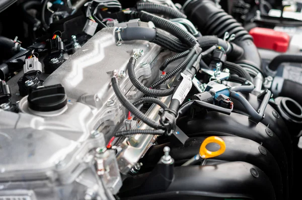 Closeup photo of a clean motor block — Stock Photo, Image