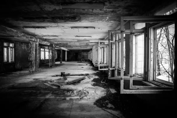 Abandoned Corridor in Chernobyl — Stock Photo, Image