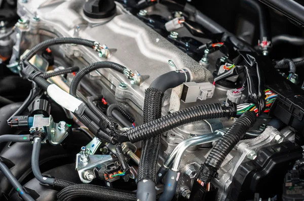 Closeup photo of a clean motor block — Stock Photo, Image