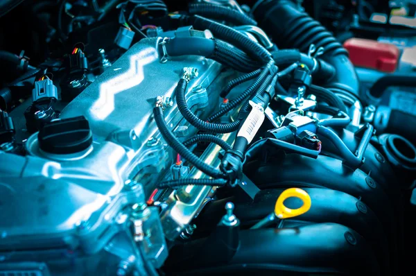 Closeup photo of a clean motor block — Stock Photo, Image