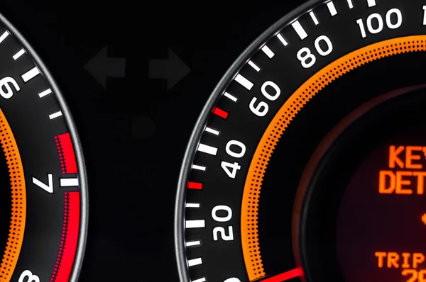 Car speed meter closeup — Stock Photo, Image