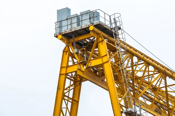 Industrial crane against white — Stock Photo, Image