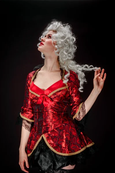 Młoda kobieta kostium barok — Zdjęcie stockowe
