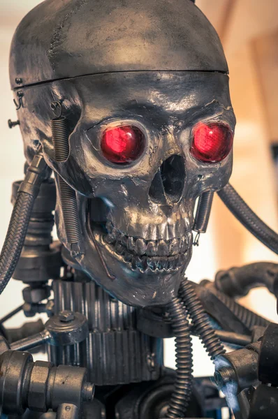 War machine with red eyes — Stock Photo, Image