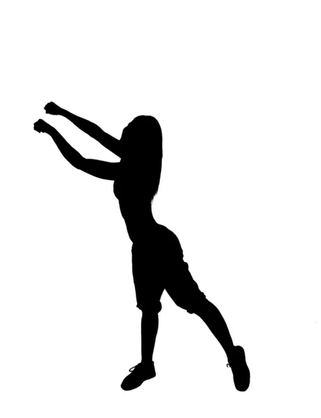 Bir dansçı kadın silüeti — Stok fotoğraf