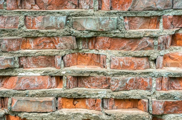 Fechar de uma parede de tijolo — Fotografia de Stock