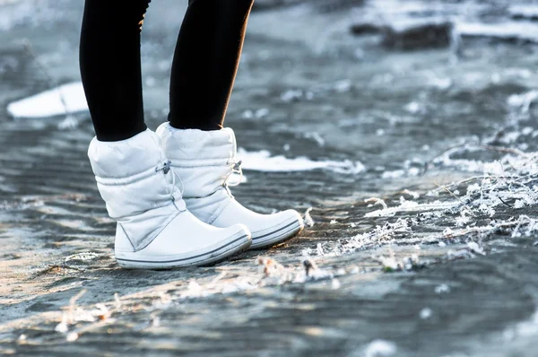 Winter wear on a girl — Stock Photo, Image