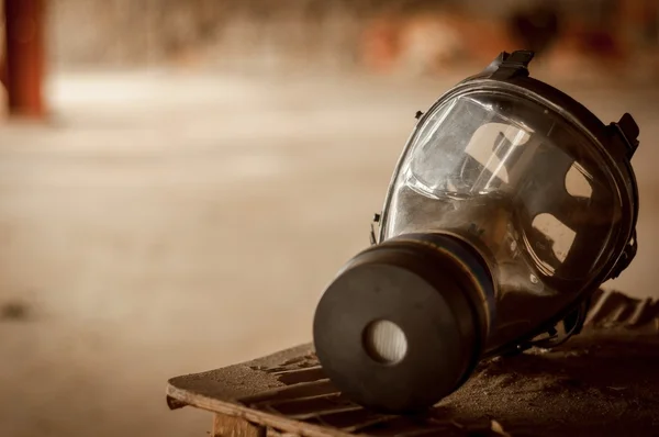 Modern gasmask in a room — Stock Photo, Image