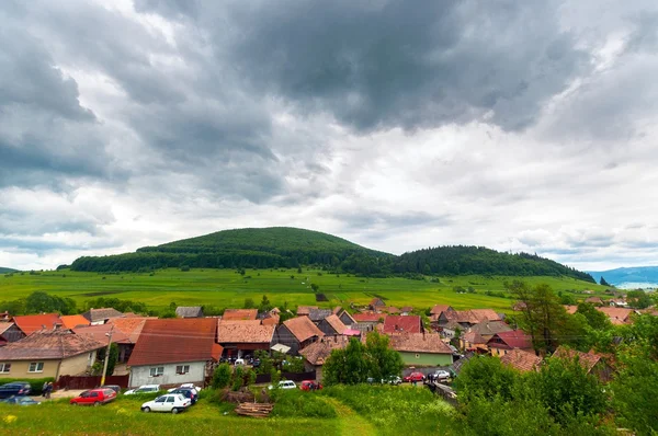 Кутовий знімок маленького села — стокове фото