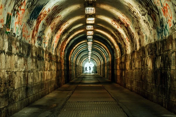 Urban underground tunnel — Stock Photo, Image