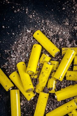 Artistic way to represent little yellow batteries clipart
