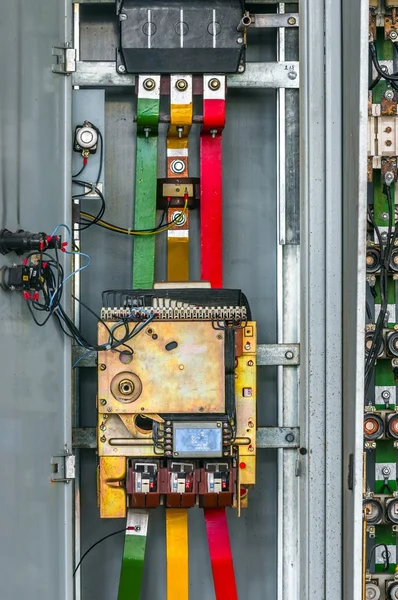 Industrial fuse box on the wall — Stock Photo, Image