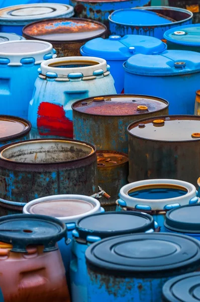 Several barrels of toxic waste — Stock Photo, Image