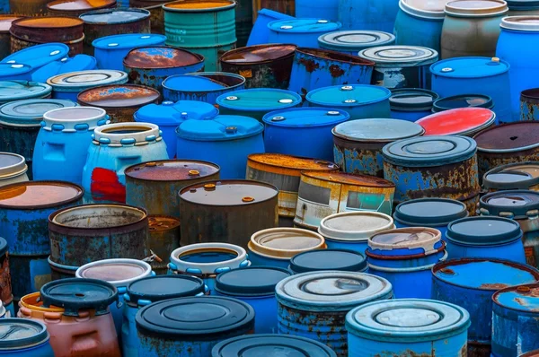 Several barrels of toxic waste — Stock Photo, Image