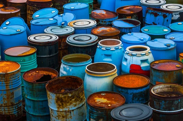 Several barrels of toxic waste — Stock Photo, Image
