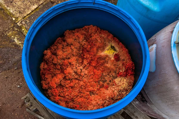 Toxic waste in the barrel — Stok fotoğraf
