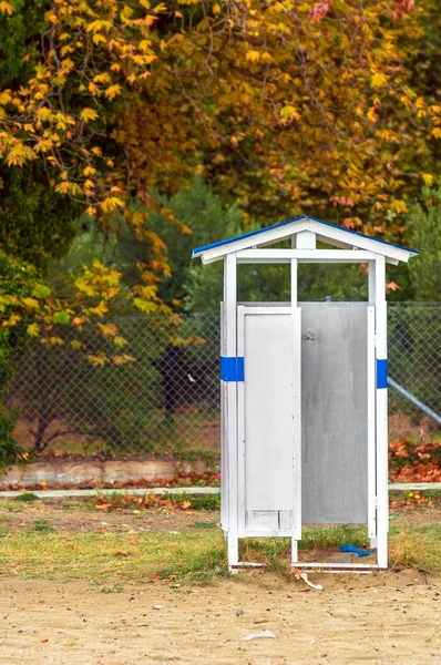 Cabine à langer sur la plage — Photo