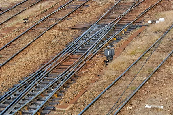 Closeup photo of some rails — Stock Photo, Image