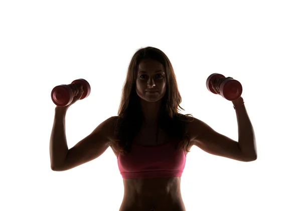 Istruttore di fitness in uno studio di allenamento — Foto Stock