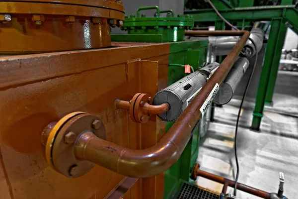 Industrial pipes in a power plant — Stock Photo, Image