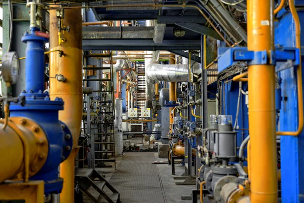 Industrielle Innenausstattung eines Kraftwerks — Stockfoto