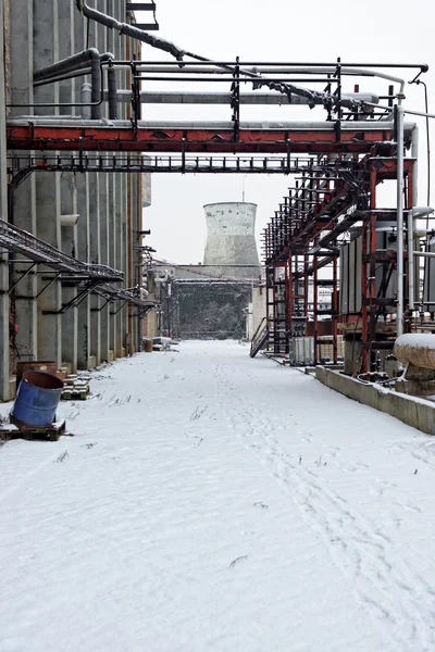 Landskap med industriella arkitekturen — Stockfoto