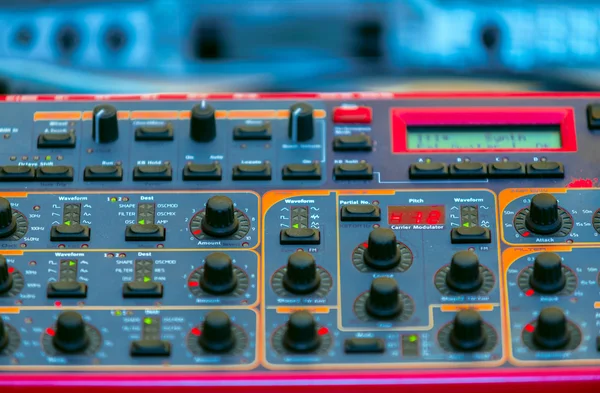 Closeup photo of an audio mixer — Stock Photo, Image