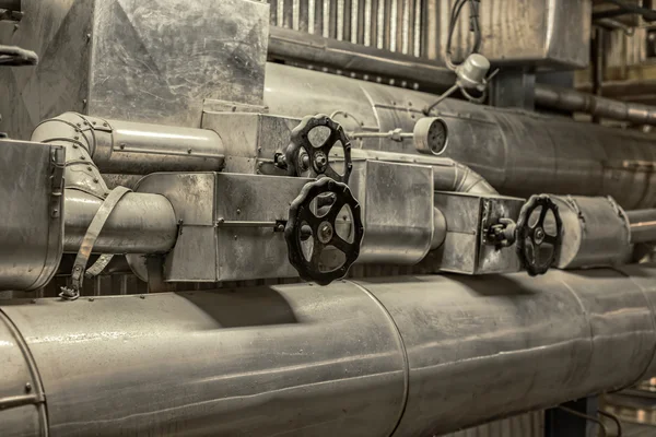 Pipes of a thermal power plant — Stock Photo, Image