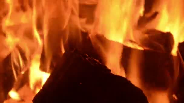 火在炉中燃烧 — 图库视频影像