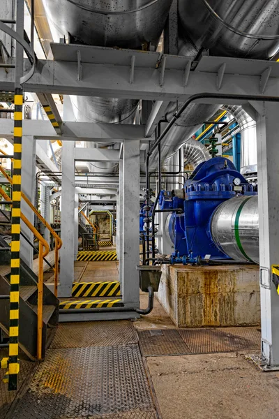 Interno industriale di una centrale elettrica — Foto Stock