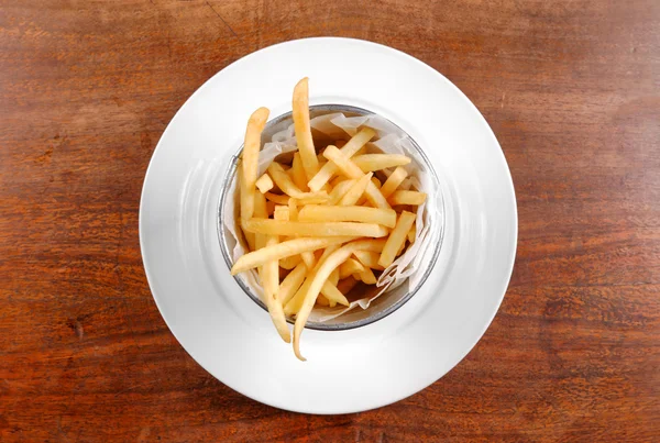 Deliciosas batatas fritas close-up — Fotografia de Stock