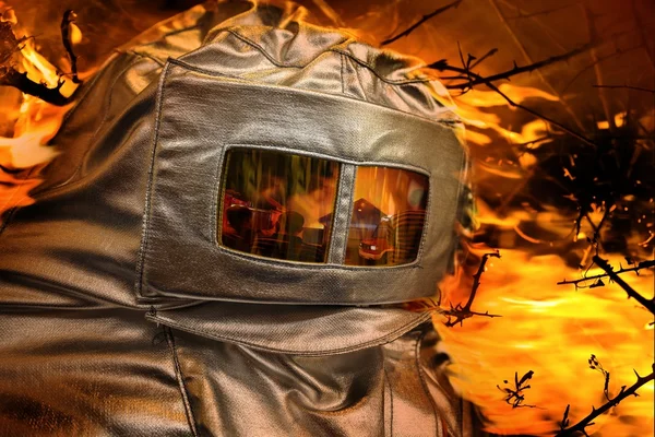 Heat protective suit of a firefighter — Stock Photo, Image