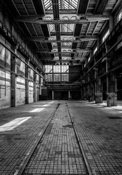 Industrial interior of an old factory — Stock Photo, Image