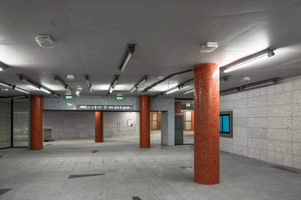 Large underground interior in a city — Stock Photo, Image