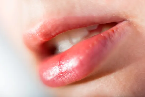 The lips of my beautiful and beloved girlfriend — Stock Photo, Image