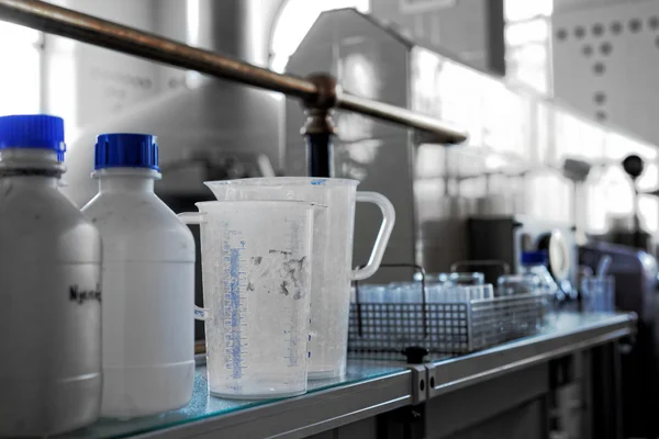 Old Laboratory with glass and bottles — Stock Photo, Image