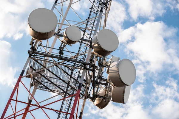 Large Communication tower against sky — Stock Photo, Image