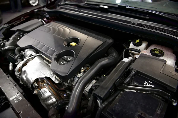 Detail foto van de motor van een auto — Stockfoto