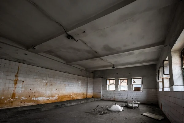 Old tiled wall of an industrial building — Stock Photo, Image