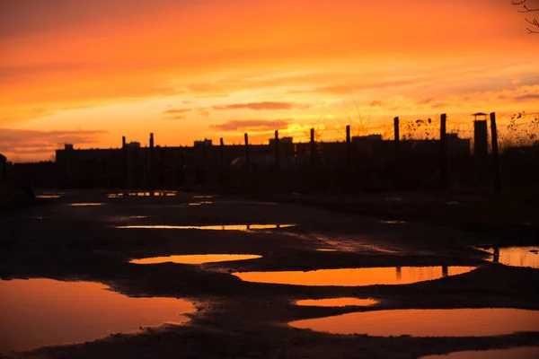 Sonnenuntergang im Ghetto — Stockfoto