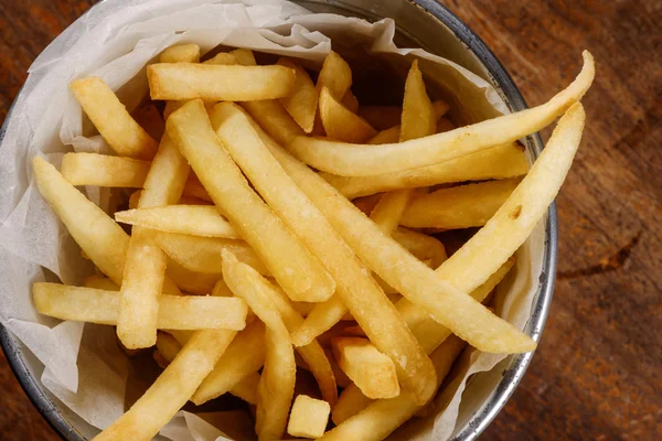 Deliciosas batatas fritas close-up — Fotografia de Stock