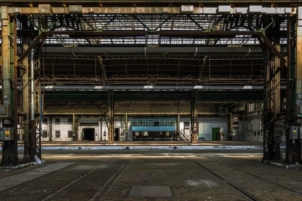 Industrial interior of an old factory — Stock Photo, Image