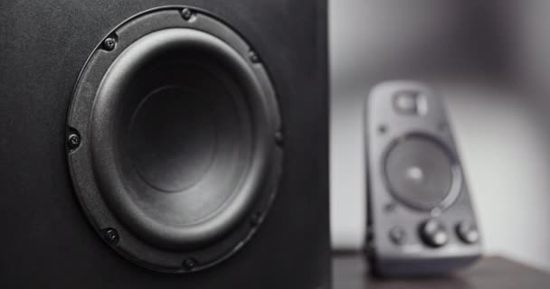 Membrane subwoofer se déplaçant vers la musique à haut volume — Video