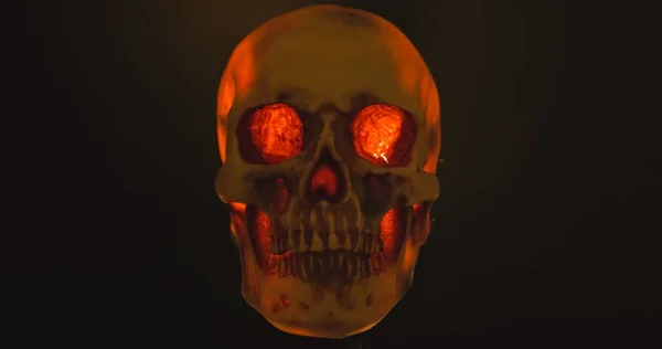 Skull Colored Lighting Loop Close — Stock Photo, Image